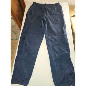 Vintage 90s Reebok Womens Size 8 Track Pants Navy Blue Lined Windbreaker Zip